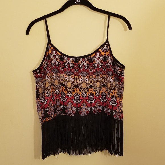 Rue21 Tops - Rue 21 Crop Tank Top with Fringe Size Small